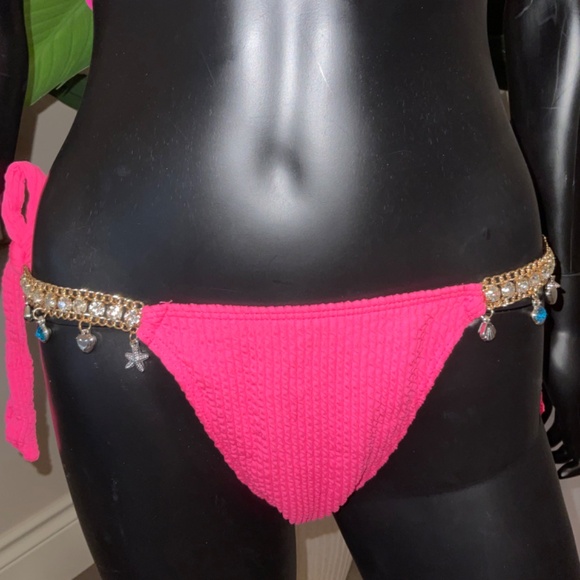 Hot Pink Bikini Loaded with Charms and Charming Bikinis Sapphire Charm! - Picture 3 of 4